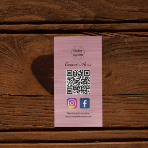 Carte De Visite Rejoignez les médias sociaux Facebook Instagram Pi