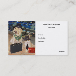 Carte de visite relatif d'animal familier