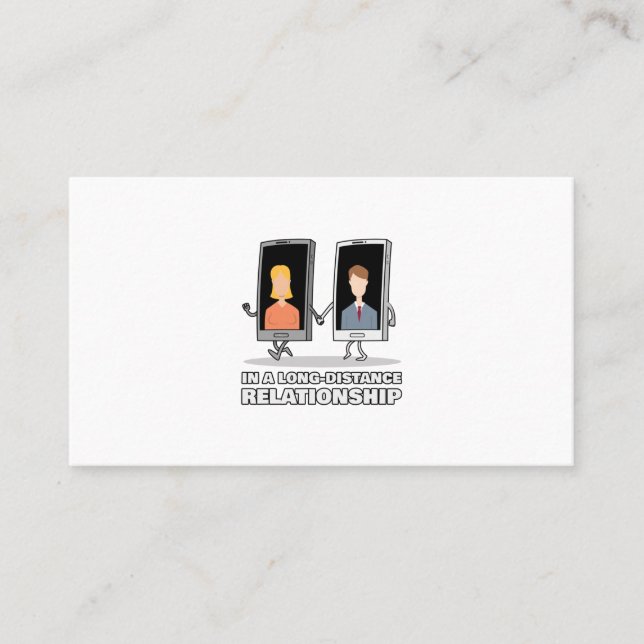 Carte De Visite Relation longue distance avec deux smartphons (Devant)