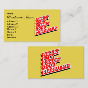 Carte De Visite Relax Je suis un assez bon sauveteur