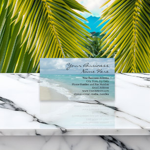 Carte De Visite Relaxation Extrême Plage Élégant Voyage Spa