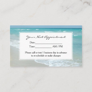 Carte De Visite Relaxation Plage Elégant Massage Spa Rendez-vous