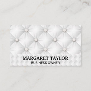 Carte De Visite Rembourrage blanc élégant Motif tissé