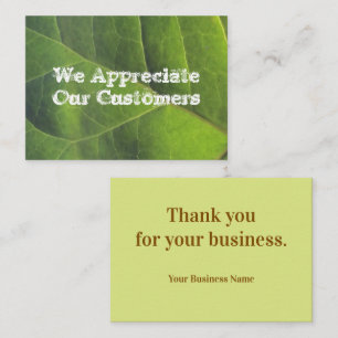 Carte De Visite Remerciement de clientèle pour petites entreprises