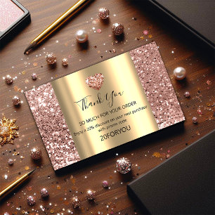 Carte De Visite Remerciements POUR L'ACHAT Logo Code de réduction