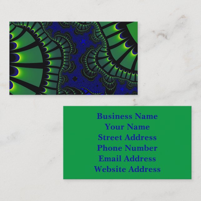 Carte De Visite Remix Vert et Bleu (Devant / Derrière)