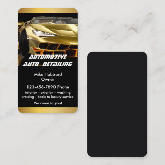 Carte De Visite Remorque automatique de voiture auto Détail Gold S