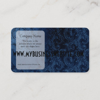 Carte De Visite Remous bleus de velours de Faux