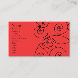 Carte De Visite Remous - rouge