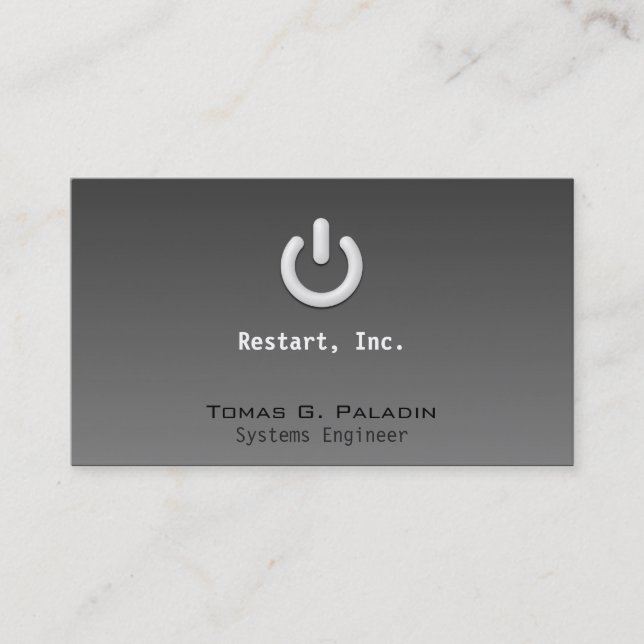 Carte De Visite Remplaçant avec le gradient léger (Devant)