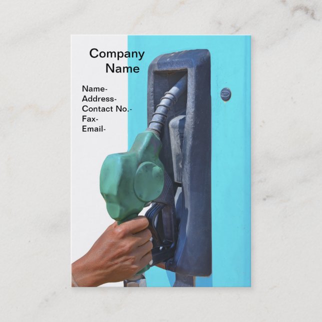 Carte De Visite Remplissage du carburant (Devant)