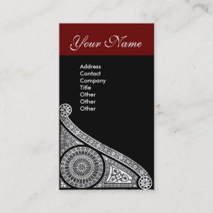 Carte De Visite RENAISSANCE brun rouge