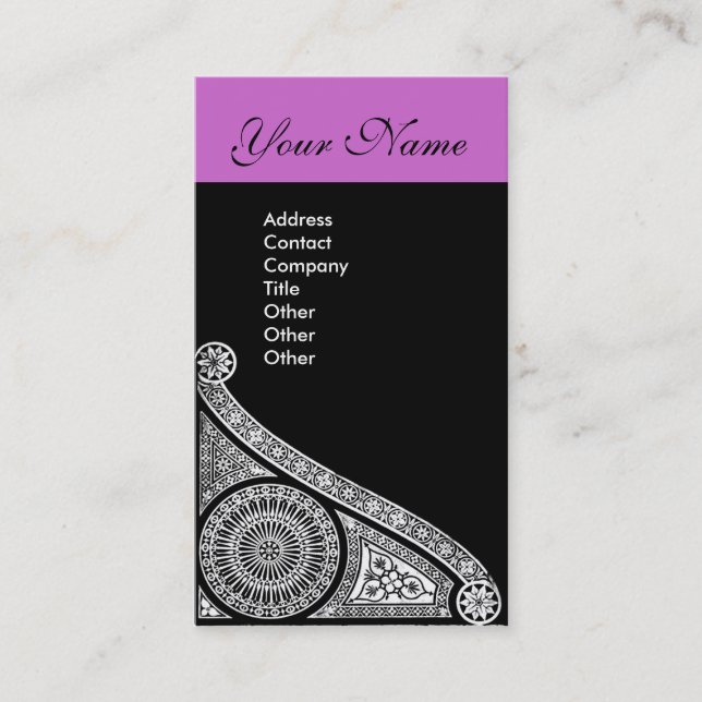 Carte De Visite RENAISSANCE pourpre (Devant)