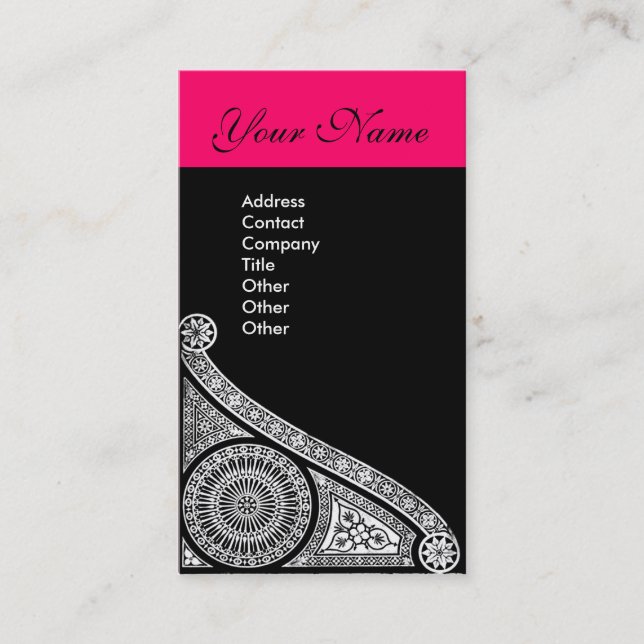 Carte De Visite RENAISSANCE rose (Devant)
