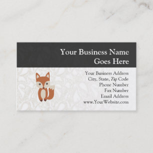 Carte De Visite Renard Bébé Mignon