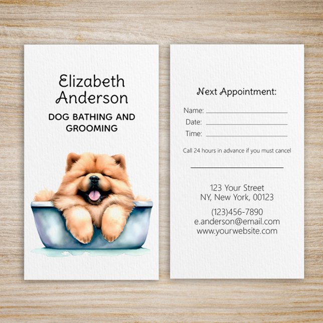 Carte De Visite Rendez-vous à Chow Chow Groomer (Créateur téléchargé)