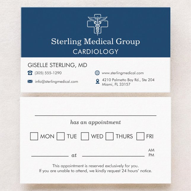 Carte De Visite Rendez-vous au cabinet du cardiologue (Créateur téléchargé)