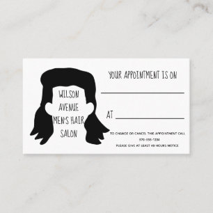 Carte De Visite Rendez-vous au Mens Hair Salon Barber Mullet