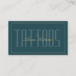 Carte De Visite Rendez-vous avec un Artiste Tatoueur de Luxe de Gr