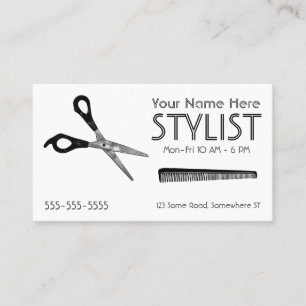 Carte De Visite Rendez-vous blanc de la liste