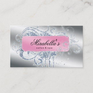 Carte De Visite Rendez-vous Bling élégant de salon de clou de