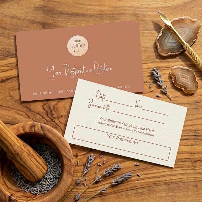 Carte De Visite Rendez-vous Boutique Terracotta Agate Artisanale (Créateur téléchargé)