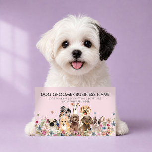 Carte De Visite Rendez-vous chez Blush Pink Dog Walker