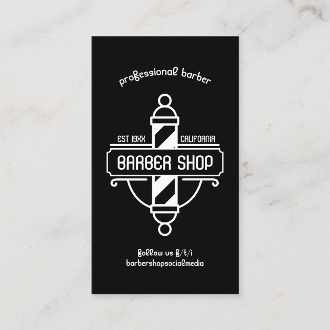 Carte De Visite Rendez-vous chez le barbier d'antan (Devant)