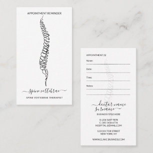 Carte De Visite rendez-vous chez un médecin orthopédique pour les