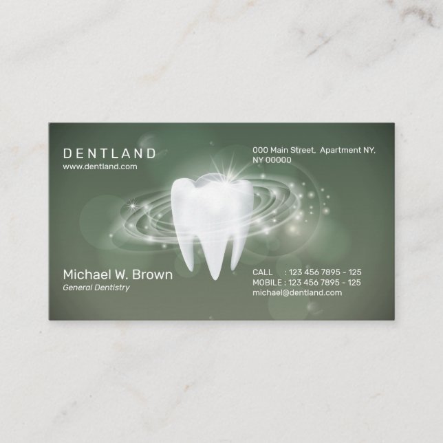 Carte De Visite Rendez-vous de dentisterie dentaire (Devant)