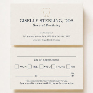 Carte De Visite Rendez-vous de dentisterie moderne au cabinet 