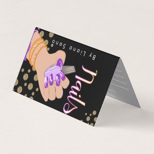 Carte De Visite Rendez-vous de script de Glow pour l'artiste en on