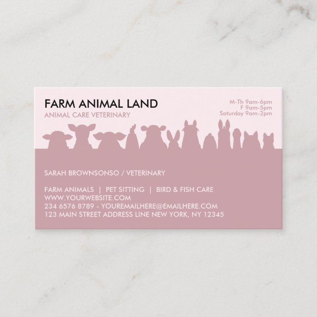 Carte De Visite Rendez-vous de visite de ferme (Devant)