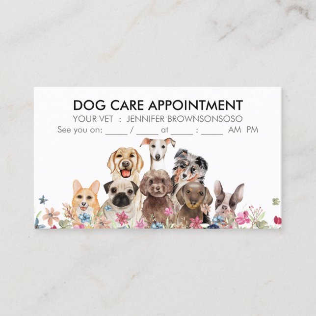 Carte De Visite Rendez-vous Dogs Boho Chic (Devant)