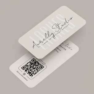 Carte De Visite Rendez-vous Minimal Lash Tech Studio Sable 