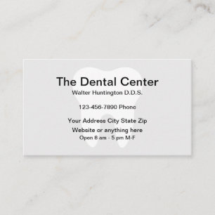 Carte De Visite Rendez-vous minimaliste de bureau de dentiste