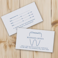Rendez-vous pour dentiste bleu classique minimal