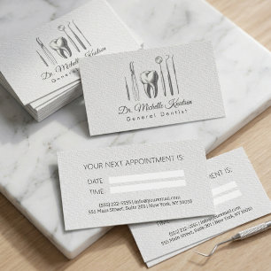 Carte De Visite Rendez-vous professionnel de dentiste 