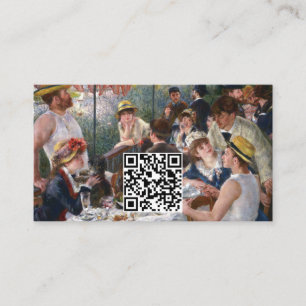 Carte De Visite Renoir - Déjeuner de la fête nautique - Code QR