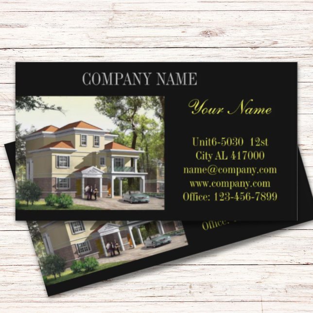 Carte De Visite Rénovation Construction Maison Retrait Réaltor (Renovation Construction Home Remodeling Realtor Business Card)