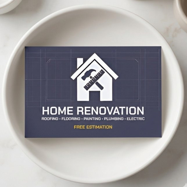 Carte De Visite Rénovation de maison selon plan moderne & Pro Buil (Créateur téléchargé)