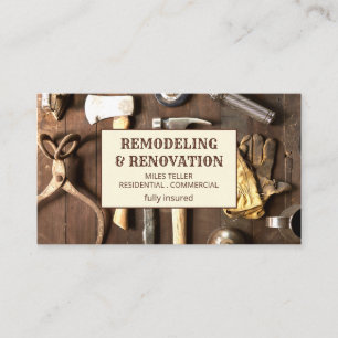 Carte De Visite Rénovation du grain de bois Outils d'enlèvement