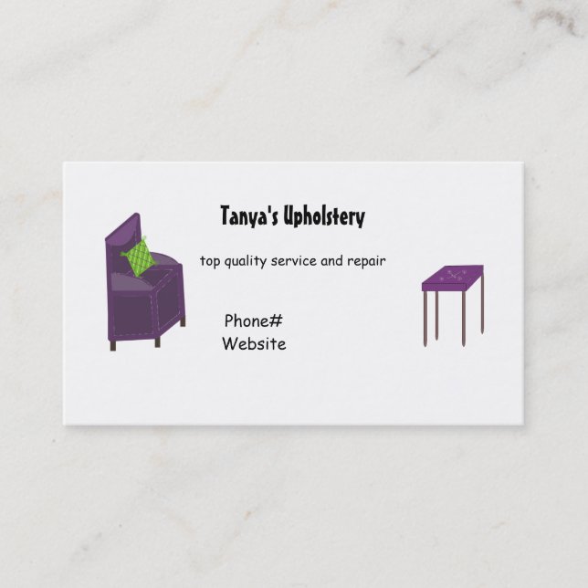 Carte De Visite Rénovation et conception de mobilier (Devant)