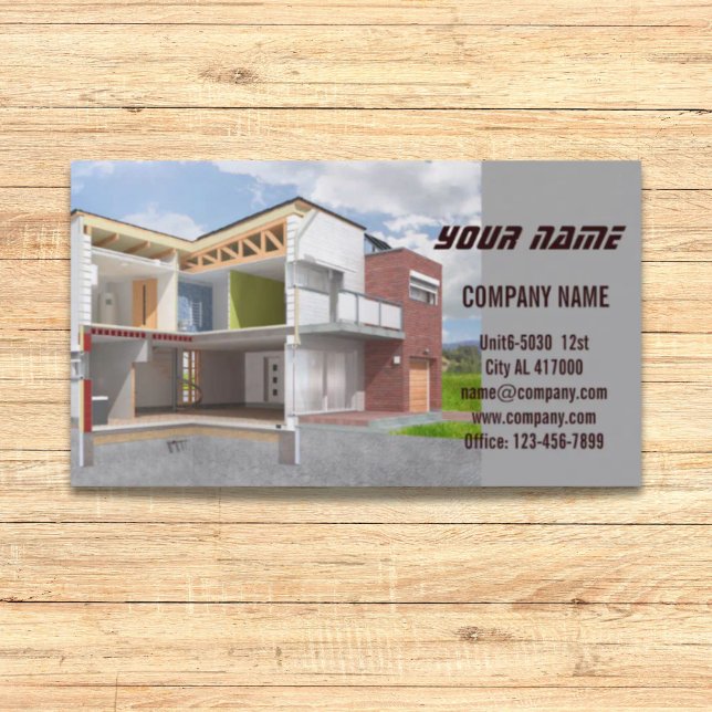 Carte De Visite Rénovation Handyman Architecte de construction (Renovation Handyman Construction architect Business Card)