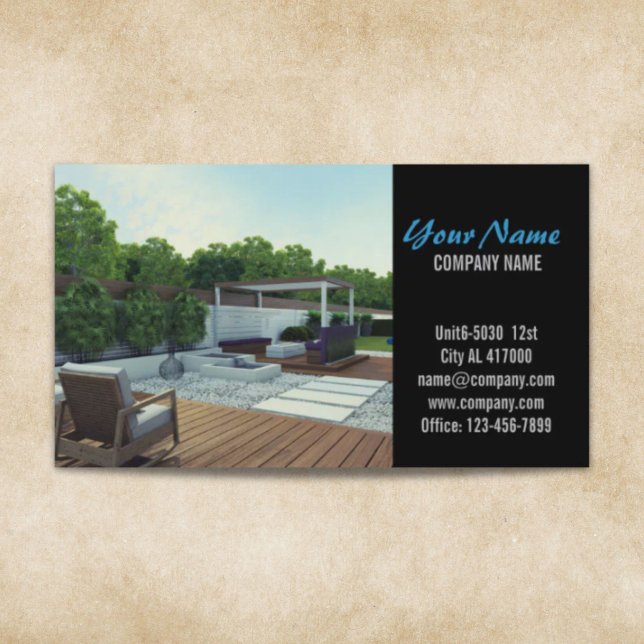 Carte De Visite Rénovation Menuiserie Construction aménagement pay (Renovation Carpentry Construction landscaping Business Card)