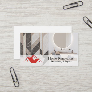 Carte De Visite Rénovations de maison   Rénovation de salle de bai