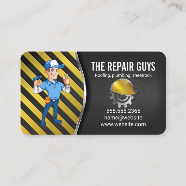 Carte De Visite Réparateur | Rénovations de maison | Constructeur  (Devant)