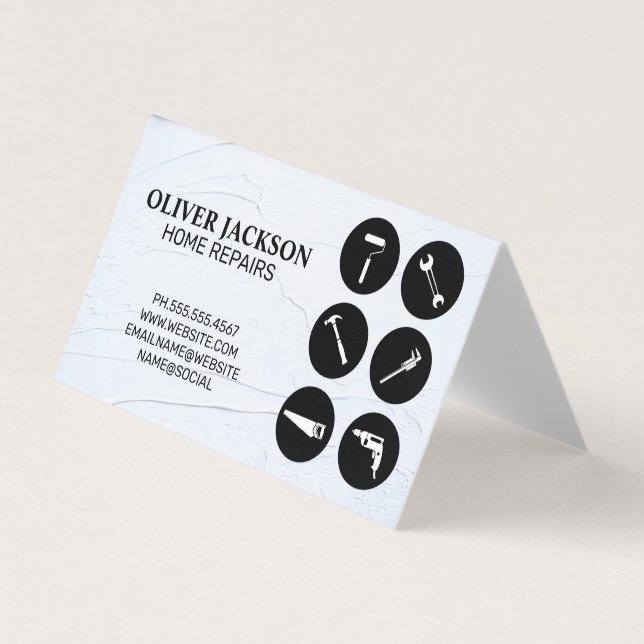 Carte De Visite Réparation à domicile | Outils | Handyman (Devant)