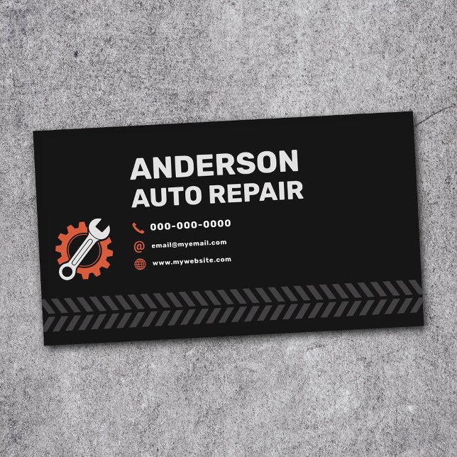 Carte De Visite Réparation automobile (Auto Repair Business Card)
