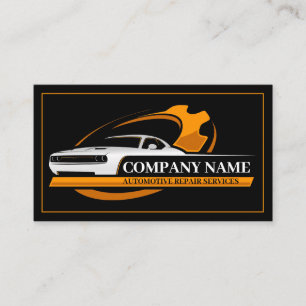 Carte De Visite Réparation automobile professionnelle, mécanicien 